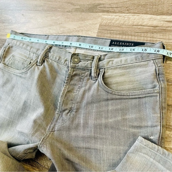 All Saints Gray Cigarette Fit Jeans Size 30 - Picture 8 of 10